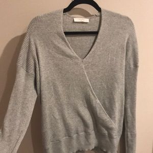 Gray cross sweater